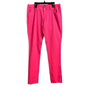Tripp NYC Neon Pink Skull Skinny Jeans Pants Y2K Punk 2000s Goth Mall Hot‎ Topic